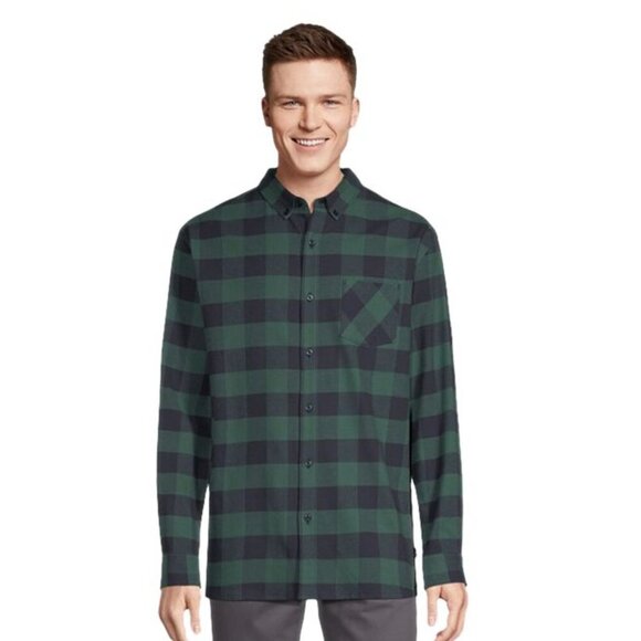 NEW Ripzone Men's Monte 2.0 Flex Flannel Long Sleeve Shirt Thyme Green - Picture 2 of 5
